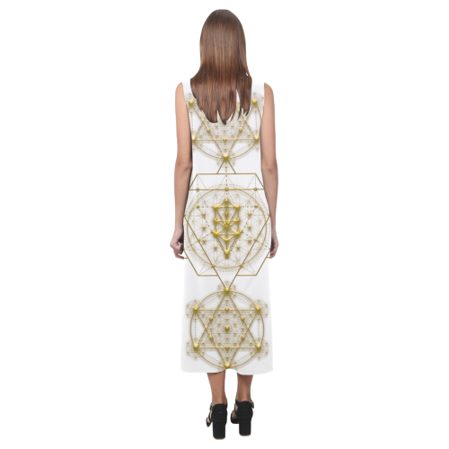 Sacred Geometry Phaedra Sleeveless Open Fork Long Dress (Model D08)