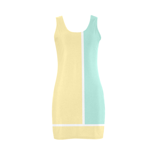 Seafoam and Yellow Colorblock Medea Vest Dress (Model D06)