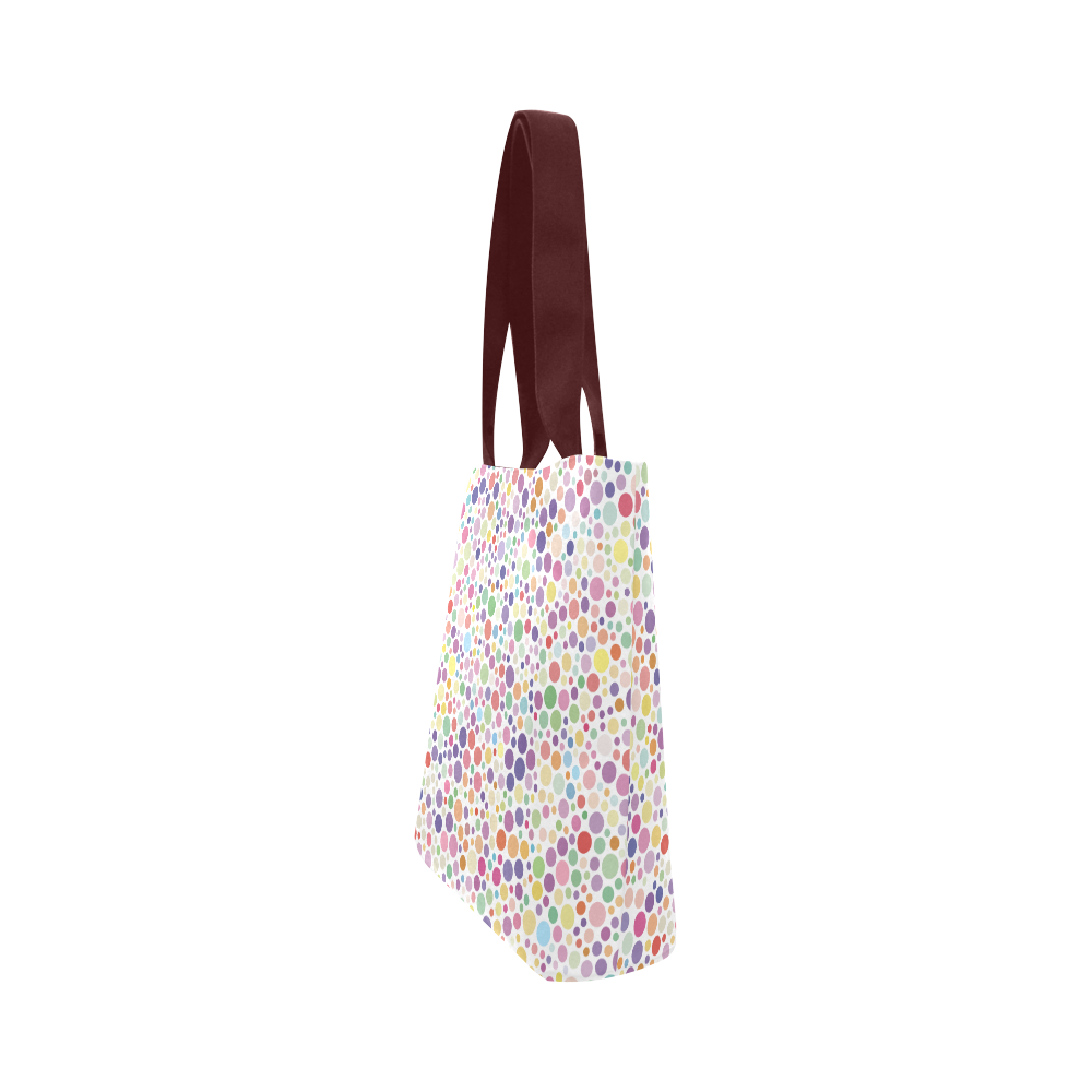 Colorful dot pattern Canvas Tote Bag (Model 1657)