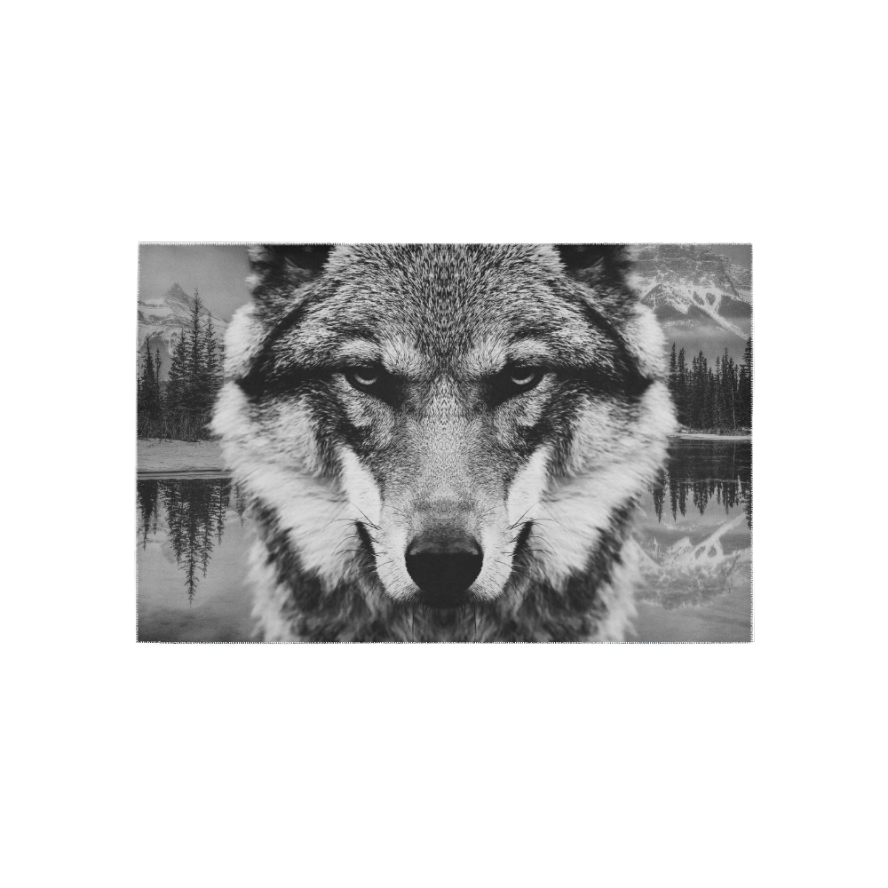 Wolf Animal Nature Area Rug 5'x3'3''