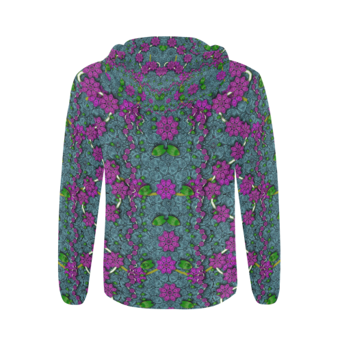 the most beautiful flower forest on earth All Over Print Full Zip Hoodie for Men (Model H14)
