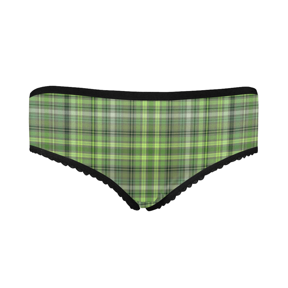 Shades of Green Plaid Women's All Over Print Classic Briefs (Model L13)