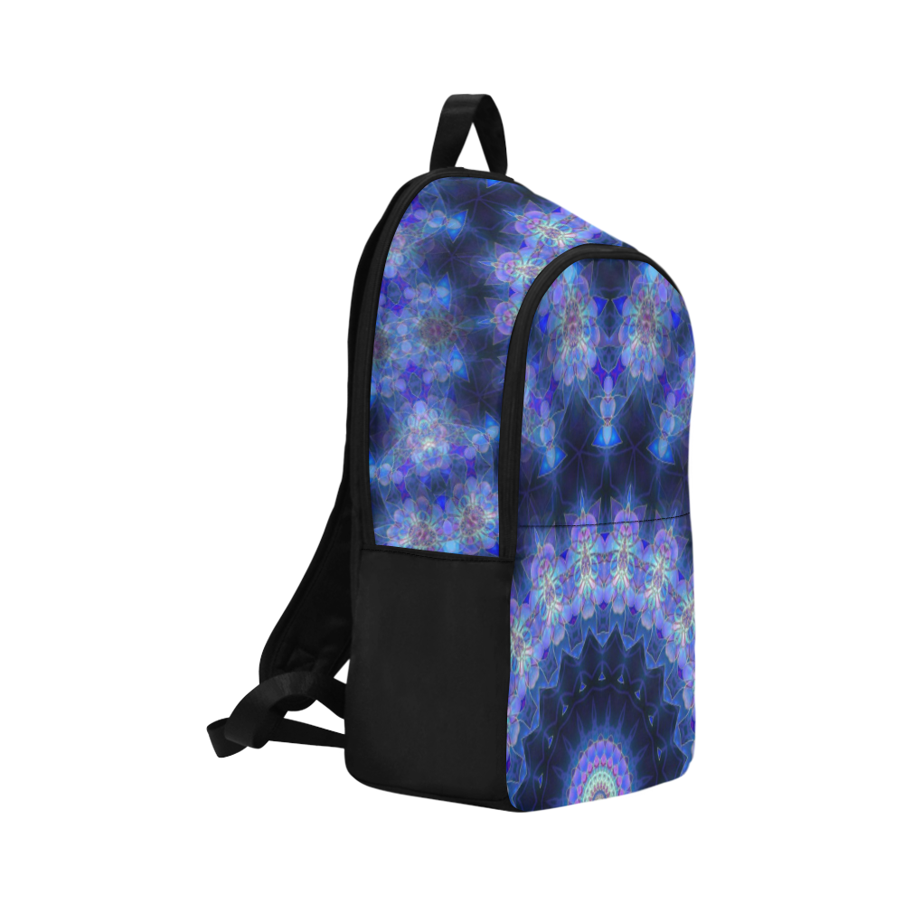 Blue Fractal Fabric Backpack for Adult (Model 1659)