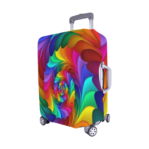 RAINBOW CANDY SWIRL Luggage Cover/Medium 22"-25"
