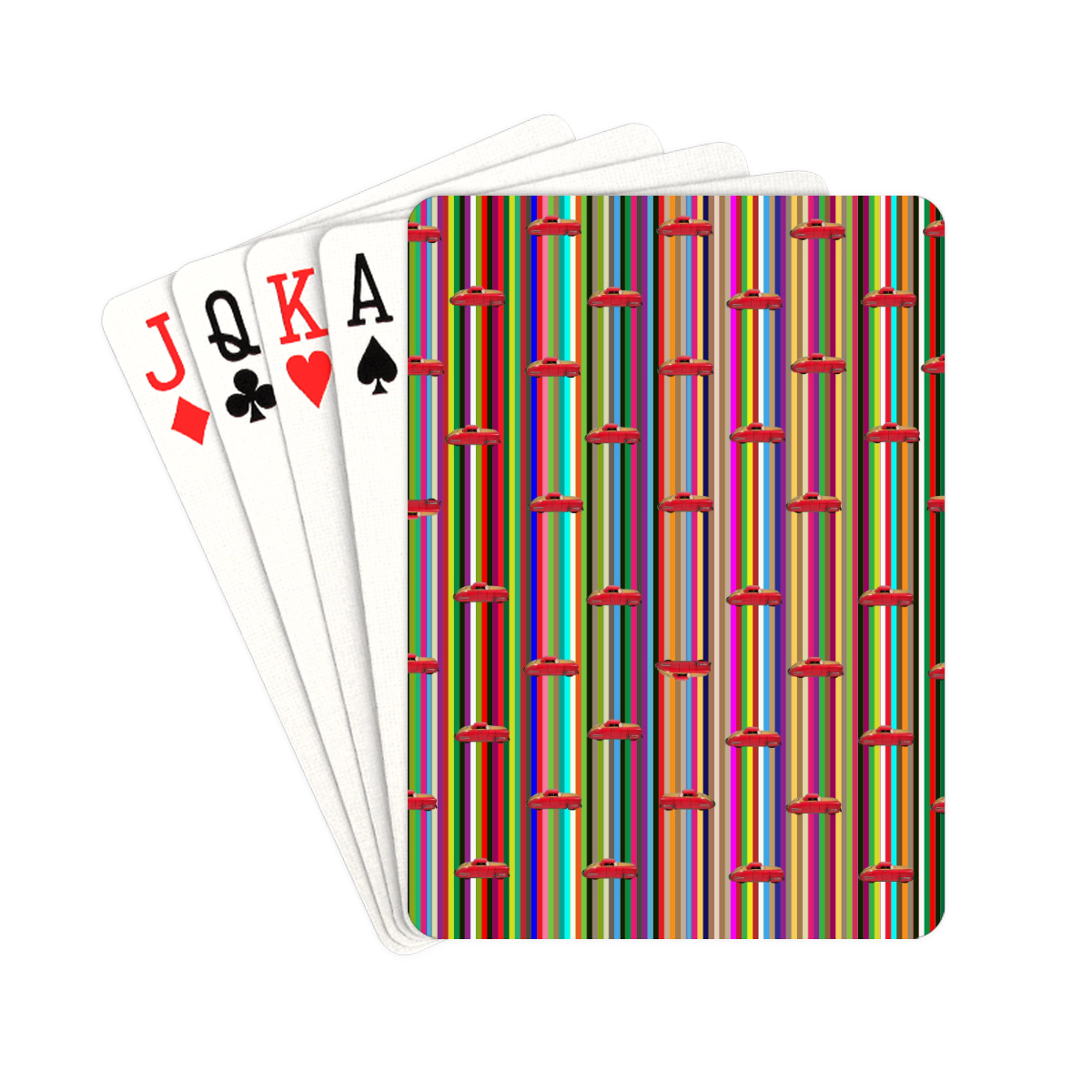 Stripes n Cars Playing Cards 2.5"x3.5"