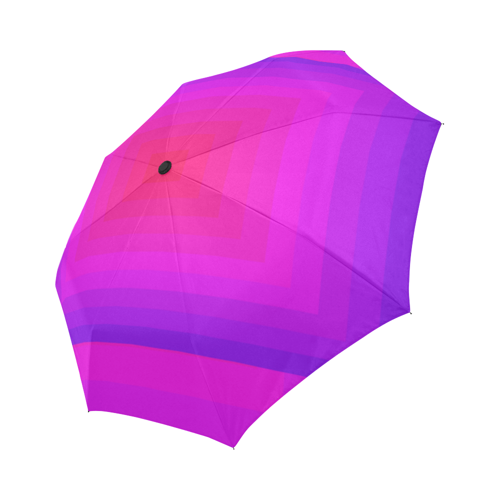 Purple pink multiple squares Auto-Foldable Umbrella (Model U04)