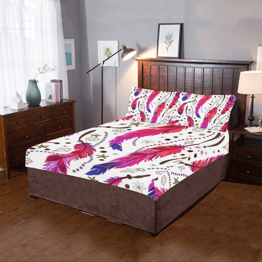 Bho Feathers 3-Piece Bedding Set