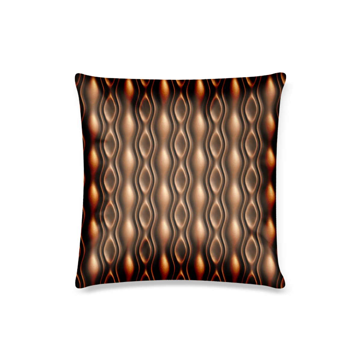 Brown leather abstract wave Custom Pillow Case 16"x16"  (One Side Printing) No Zipper