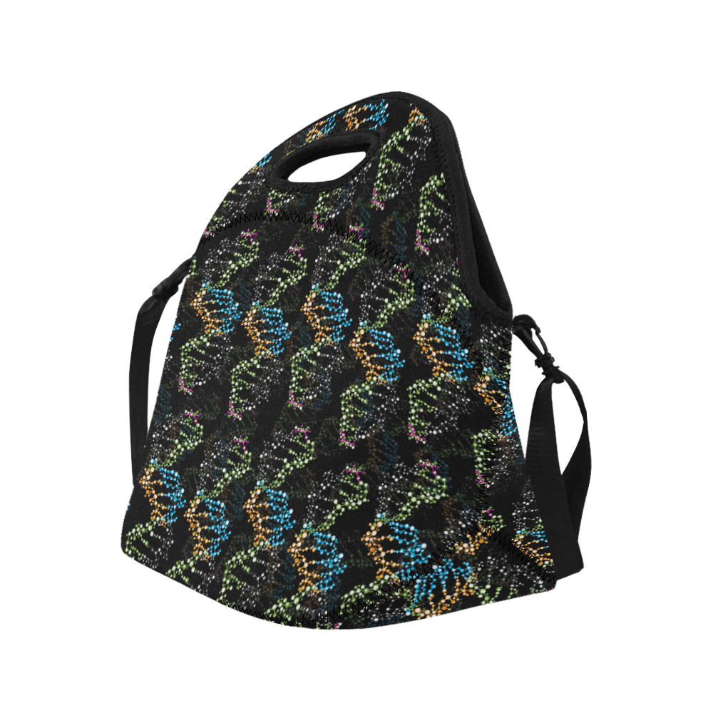DNA pattern - Biology - Scientist Neoprene Lunch Bag/Large (Model 1669)