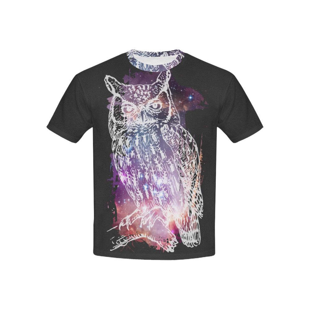 Cosmic Owl - Galaxy - Hipster Kids' All Over Print T-shirt (USA Size) (Model T40)