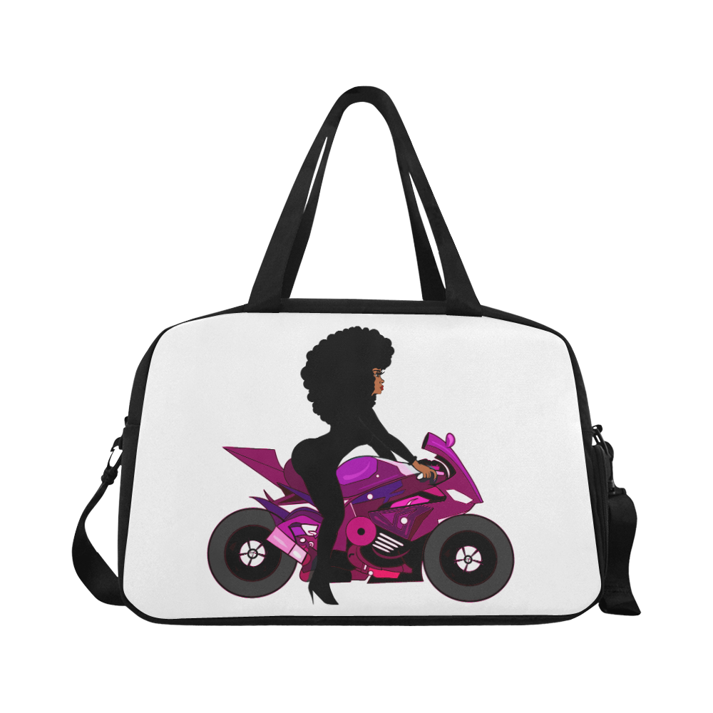 Rider Biker Female Purple Purple Fitness Handbag (Model 1671)