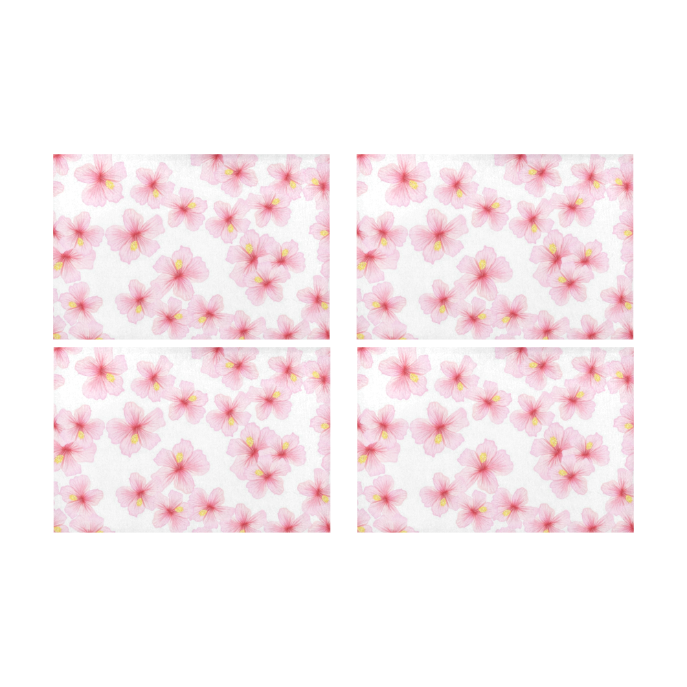 Pink Flowers Placemat 12’’ x 18’’ (Set of 4)