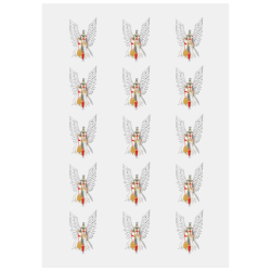 Knights Templar Angel Personalized Temporary Tattoo (15 Pieces)