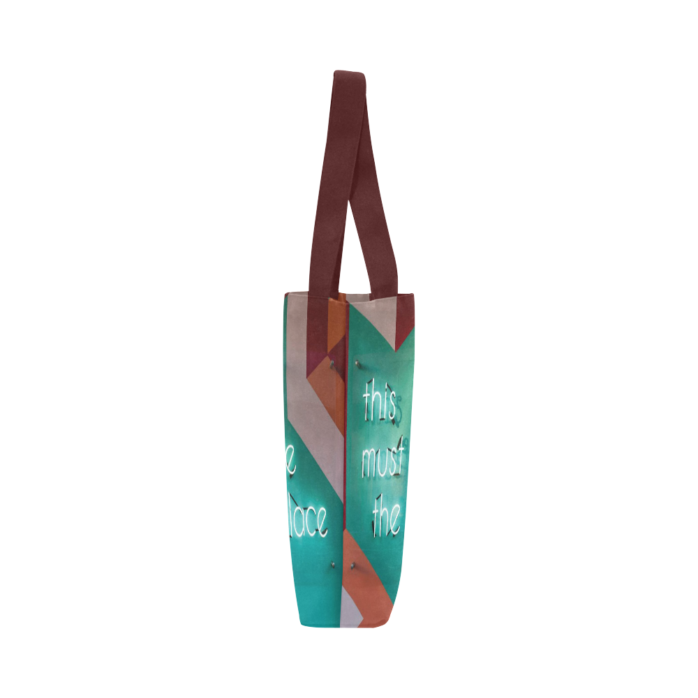This must be the place brown Canvas Tote Bag (Model 1657)