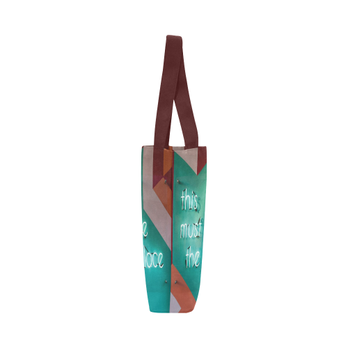 This must be the place brown Canvas Tote Bag (Model 1657)