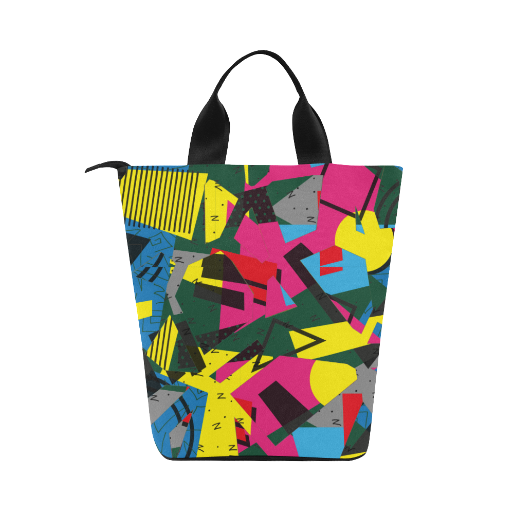 Crolorful shapes Nylon Lunch Tote Bag (Model 1670)