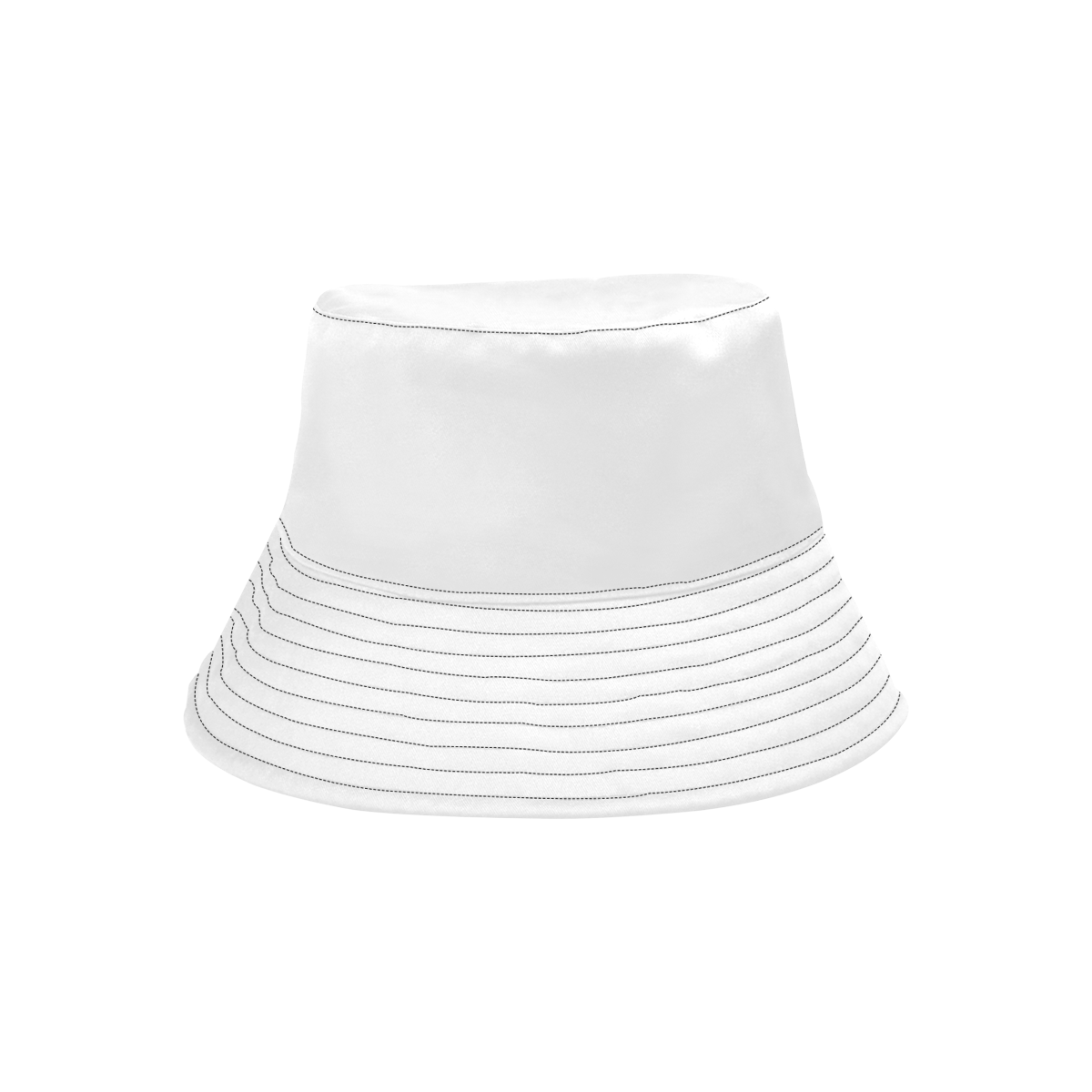 Wonderful Winter White Solid Colored All Over Print Bucket Hat