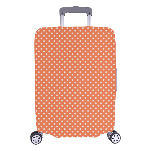 Appricot polka dots Luggage Cover/Large 26"-28"