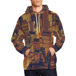 NYC LARGE All Over Print Hoodie for Men (USA Size) (Model H13)