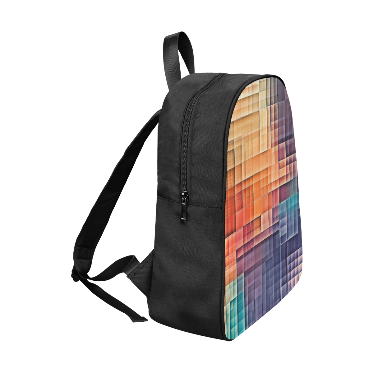 pixels #colors Fabric School Backpack (Model 1682) (Large)