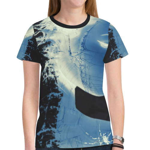 Girl with spider New All Over Print T-shirt for Women (Model T45)