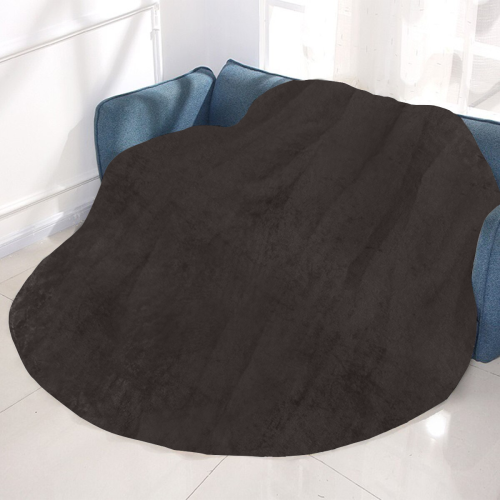 color licorice Circular Ultra-Soft Micro Fleece Blanket 60"