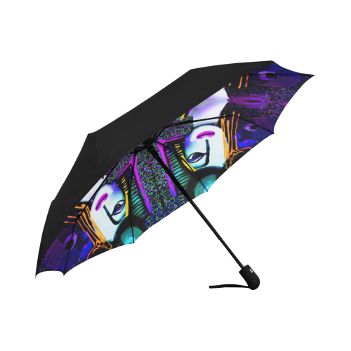 Girls with Hats Anti-UV Auto-Foldable Umbrella (Underside Printing) (U06)