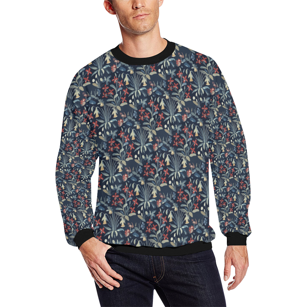 Milfleur All Over Print Crewneck Sweatshirt for Men (Model H18)