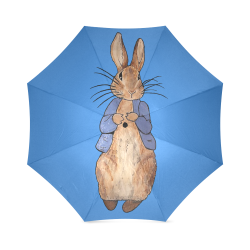 Peter Blue Umbrella Foldable Umbrella (Model U01)