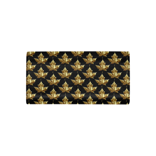 Gold Canada Souvenir Wallets Women's Flap Wallet (Model 1707)