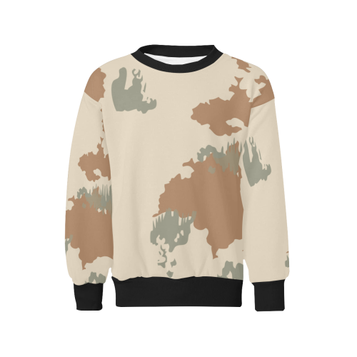 Gulf War desert camouflage style Kids' All Over Print Sweatshirt (Model H37)