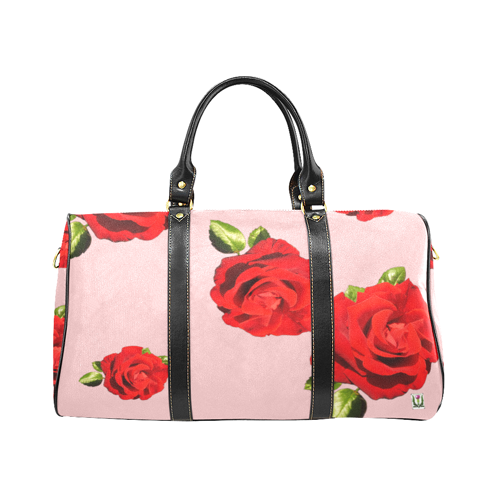 Fairlings Delight's Floral Luxury Collection- Red Rose Waterproof Travel Bag/Large 53086d9 New Waterproof Travel Bag/Large (Model 1639)