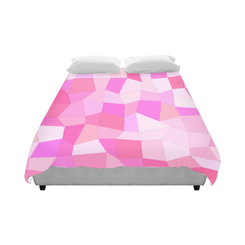 Bright Pink Mosaic Duvet Cover 86"x70" ( All-over-print)