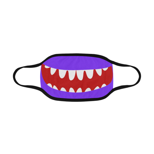 Smile Silly Monster Mouth on Purple Mouth Mask