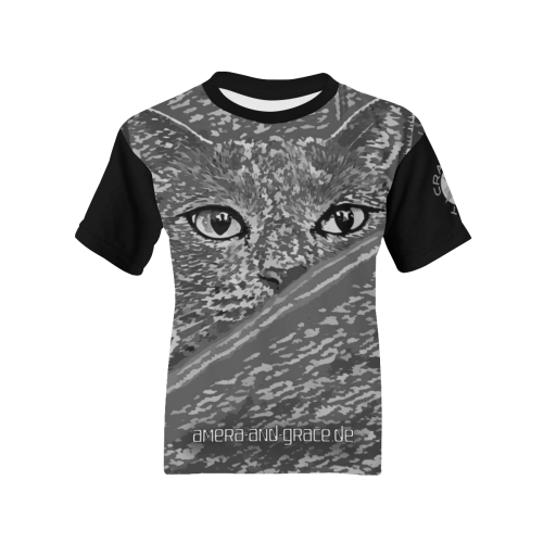 CAT AMERA CAMOUFLAGE GREY II Kids' All Over Print T-shirt (Model T65)