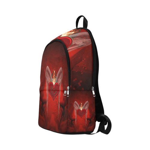 Heart with wings Fabric Backpack for Adult (Model 1659)