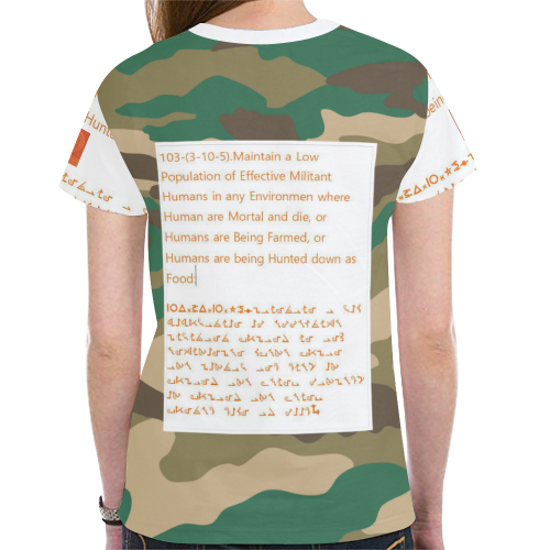 Woodland Camo Standard New All Over Print T-shirt for Women (Model T45)