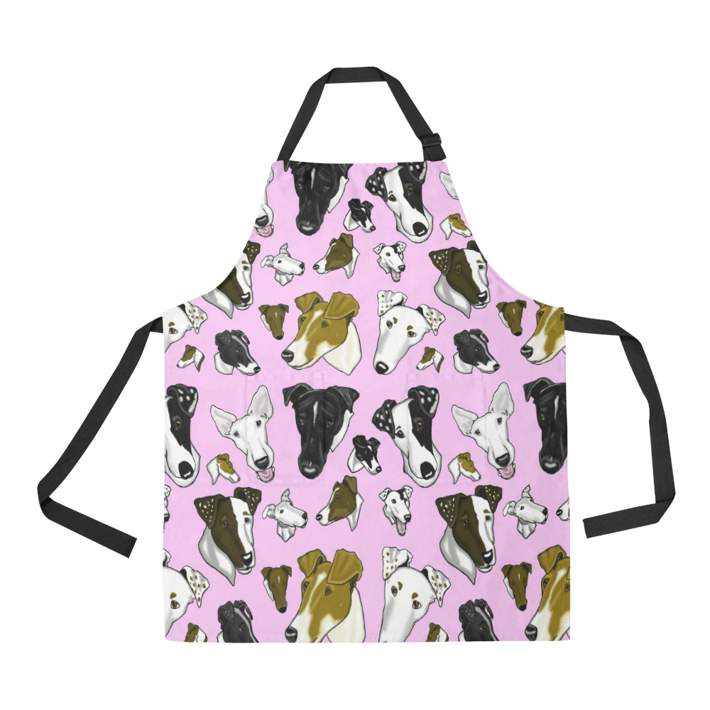 Smooth fox Terrier Pink All Over Print Apron