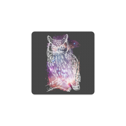 Cosmic Owl - Galaxy - Hipster Square Coaster