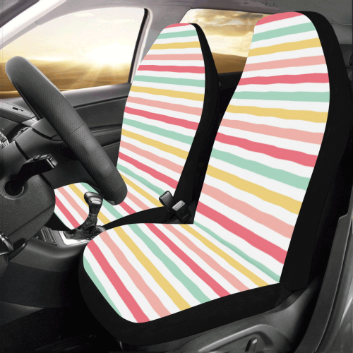 Pastel Stripes Car Seat Covers (Set of 2)