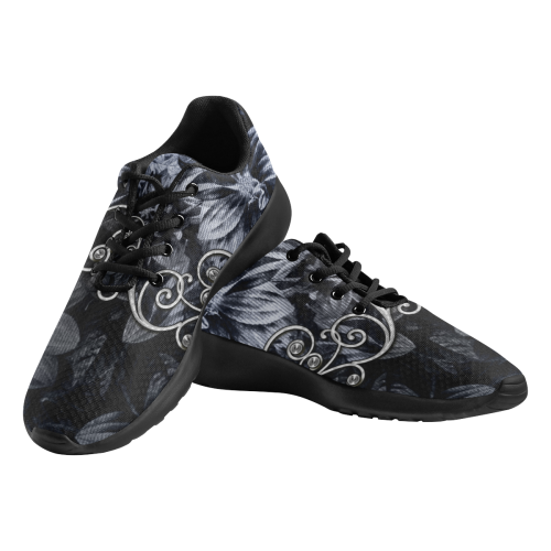 Flower power in blue Men's Athletic Shoes (Model 0200)