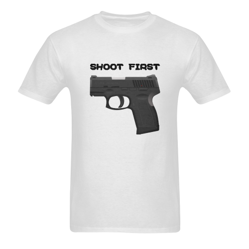gun-154480_1280mens Men's T-Shirt in USA Size (Two Sides Printing)