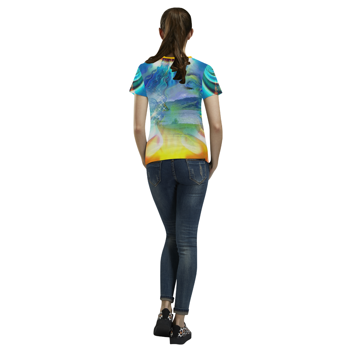 Soul vibrations All Over Print T-shirt for Women/Large Size (USA Size) (Model T40)