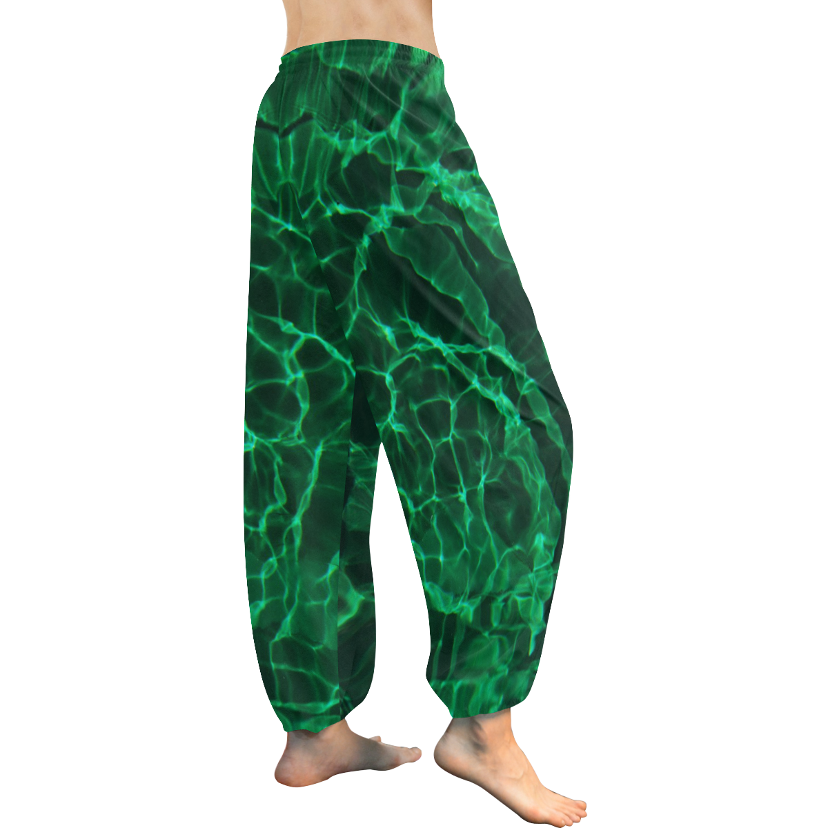 green dive Women's All Over Print Harem Pants (Model L18)