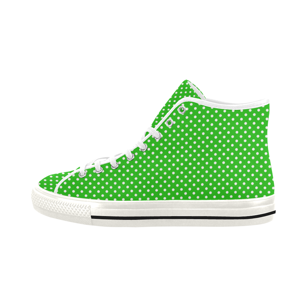 Green polka dots Vancouver H Women's Canvas Shoes (1013-1)