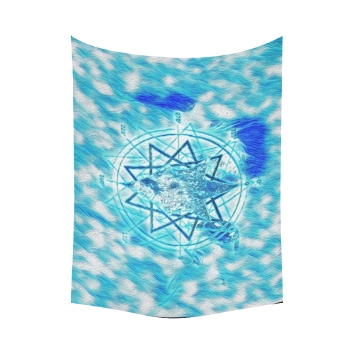 Chaos Magick Water Circle Cotton Linen Wall Tapestry 80"x 60"