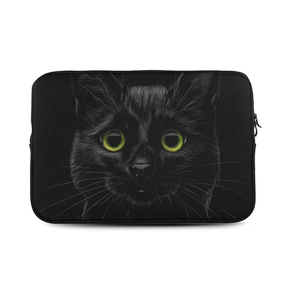 Black Cat Custom Sleeve for Laptop 17"