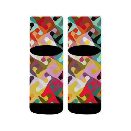 Colorful shapes Quarter Socks
