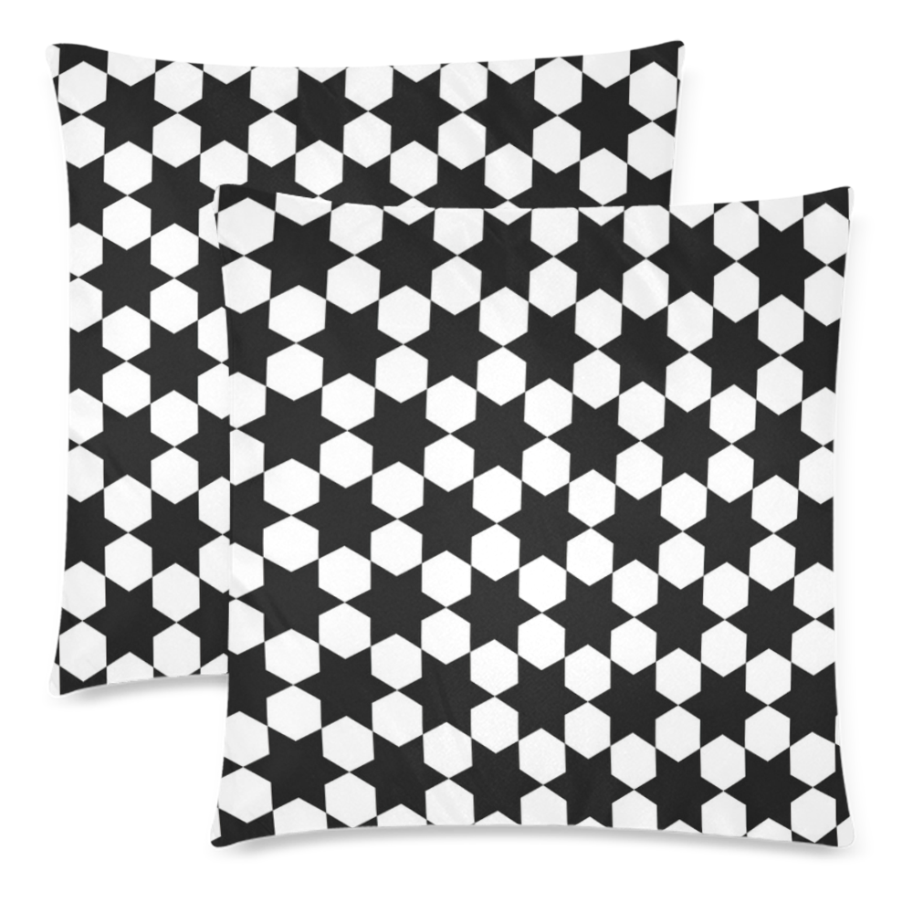 46sw Custom Zippered Pillow Cases 18"x 18" (Twin Sides) (Set of 2)