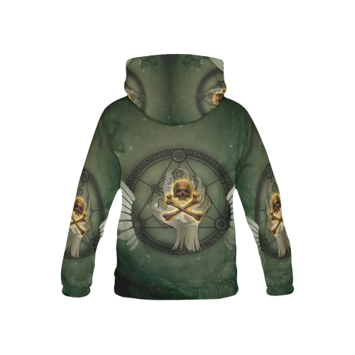Skull in a hand All Over Print Hoodie for Kid (USA Size) (Model H13)